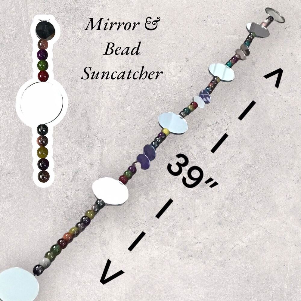 Mirror & Beads Suncatcher Garden Mobile Patio Gazebo Decor